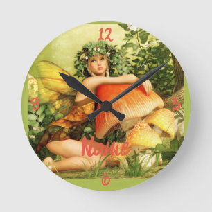 Horloge Ronde Fée des champignons Thunder_Cove