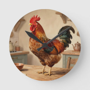 Horloge Ronde Ferme de la Fierté du Coq Cuisine de Ferme