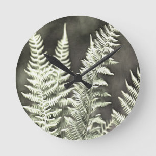 Horloge Ronde Fern Artistic Abstrait