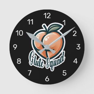 Horloge Ronde Fessier Équipe Fesses Roses Fessier Gym Fitness