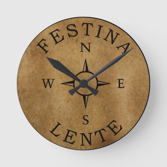 Horloge Ronde Festina lente (Recto)