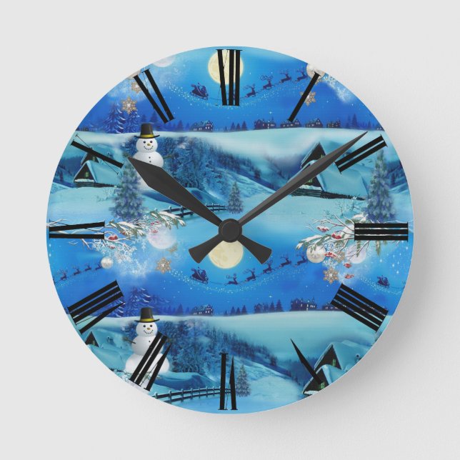 Horloge Ronde Fête de Noël (Recto)