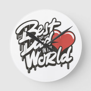 Horloge Ronde Fête des pères Meilleur Père Dans Le Monde