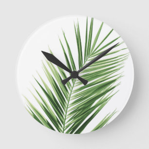 Horloge Ronde Feuille de palme #1 #minimum #tropical #mur #déco