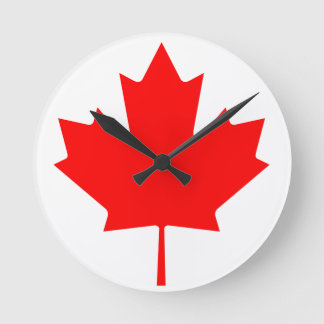Horloge Ronde Feuille d'érable du Canada