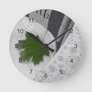 Horloge Ronde feuille flottante