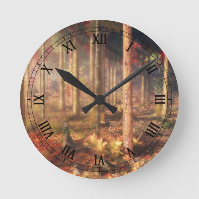 Horloge Ronde Feuilles de l'horloge or (Recto)