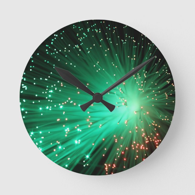 Horloge Ronde Fibres optiques lumineuses (Recto)