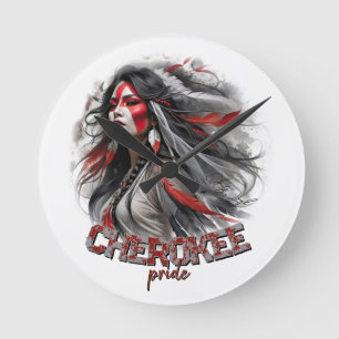 Horloge Ronde Fierté de Cherokee