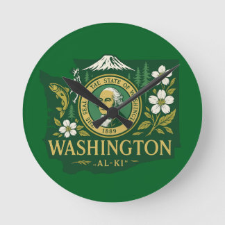 Horloge Ronde fierté de l'État de Washington