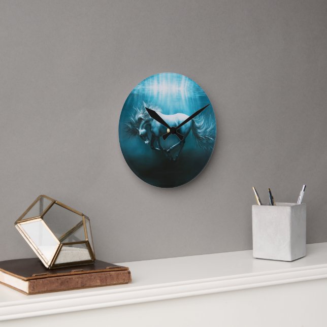 Horloge Ronde Fierté sous-marine : Force et Loyauté (Bureau)