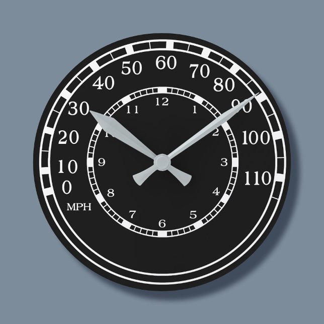 Horloge Ronde Figarations Classic Voiture Rév Compteur Garage Ho (Fun speedo clock for your man cave)