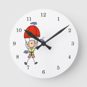 Horloge Ronde Figure de bâton de plongée Sky