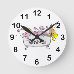 Horloge Ronde fille de bain