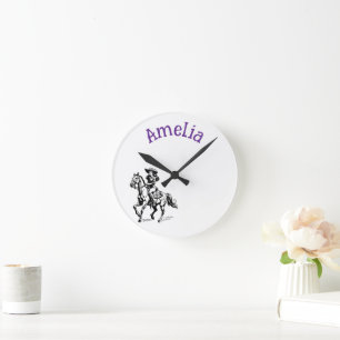 Horloge Ronde Fille de vache