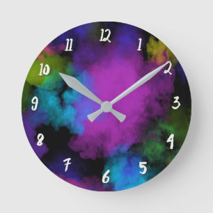 Horloge Ronde Filles de beauté de maquillage de Puff de couleur 