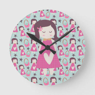 Horloge Ronde Filles et sacs à main