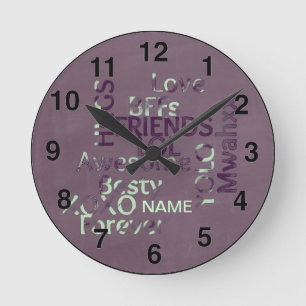 Horloge Ronde Filles personnalisées BFF Meilleurs amis pour touj