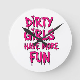 Horloge Ronde Filles sales s'amusent plus Mudder Mudding Girl 