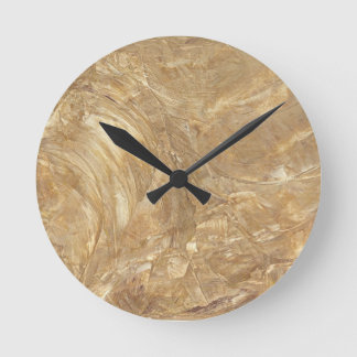 Horloge Ronde Finition fausse marbre crème