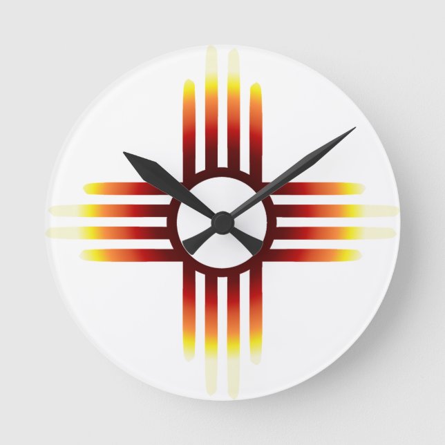 Horloge Ronde Fire du Nouveau Mexique (Recto)