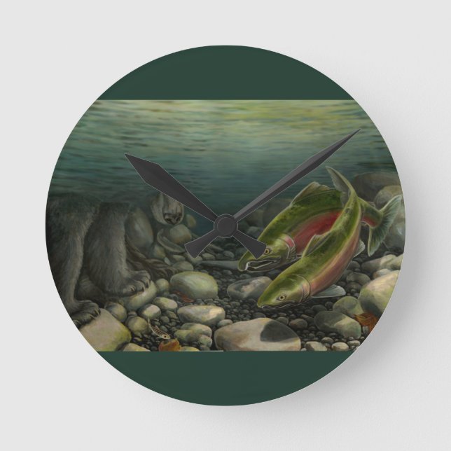 Horloge Ronde Fisherman Clock Fishing (Recto)