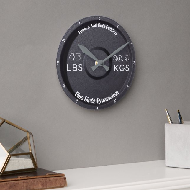 Horloge Ronde Fitness Et Bodybuilding Gymnasium 45 LBS/20.4KGS (Créateur téléchargé)