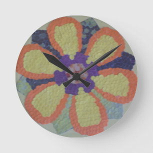 Horloge Ronde Fleur