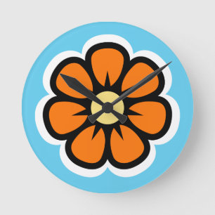 Horloge Ronde Fleur