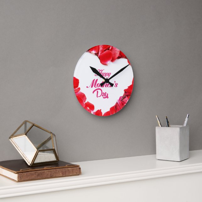 Horloge Ronde Fleur de fleurs de beauté (Bureau)