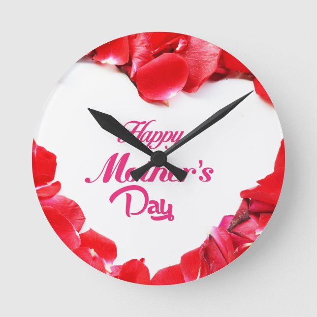 Horloge Ronde Fleur de fleurs de beauté (Recto)