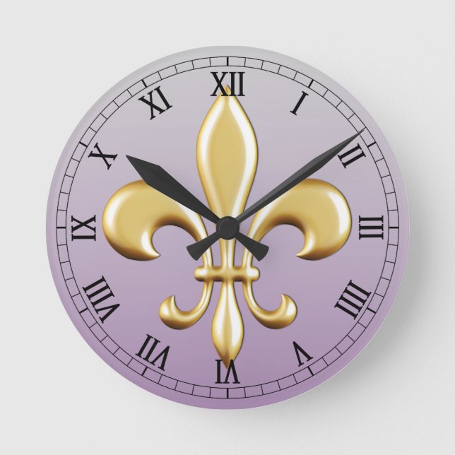 Horloge Ronde Fleur de Lis (Recto)