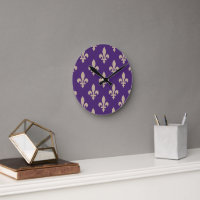 Fleur de Lis Motif, Royal French Creative on Purpl