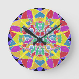 Horloge Ronde Fleur étoile