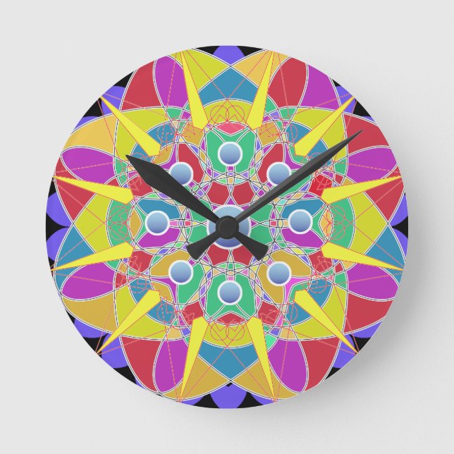 Horloge Ronde Fleur étoile (Recto)