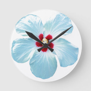 Horloge Ronde Fleur hawaïenne de ketmie