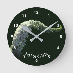 Horloge Ronde Fleur sauvage blanche en boucle personnalisée  