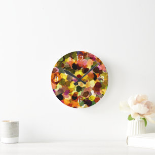 HORLOGE RONDE FLEURS