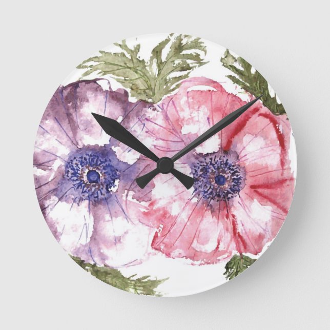 Horloge Ronde Fleurs d'eau (Recto)