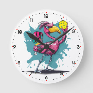 Horloge Ronde Flock Around and Find Out Pickleball