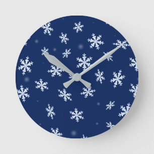 Horloge Ronde Flocon de neige