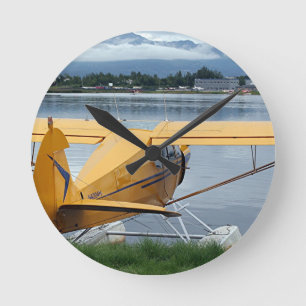 Horloge Ronde Flottez l'avion 6, capot de lac, Anchorage,