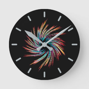 Horloge Ronde Flou - Coloré - Multicolore