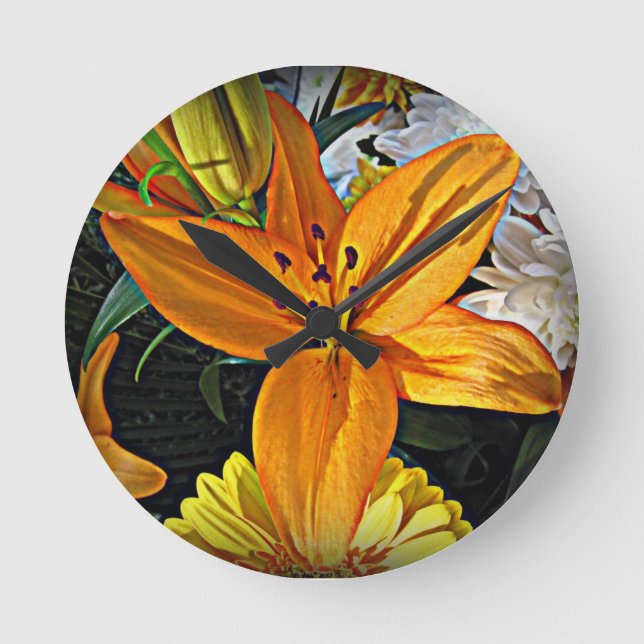 Horloge Ronde Flower clock (Recto)