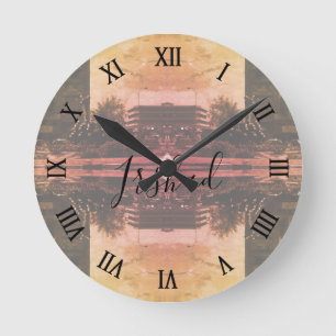 Horloge Ronde Fontaine vintage Irak Bagdad