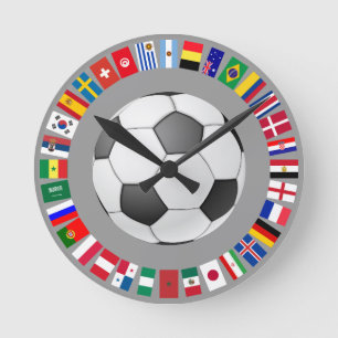 HORLOGE RONDE FOOTBALL SOCCER 2018