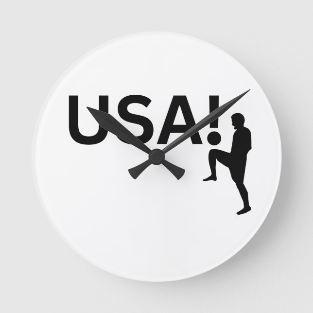 Horloge Ronde footballeur américain (Recto)