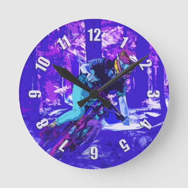 Horloge Ronde Forest Rider - BMX Racer (Recto)