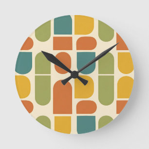 Horloge Ronde Formes organiques de style moderne du milieu du si