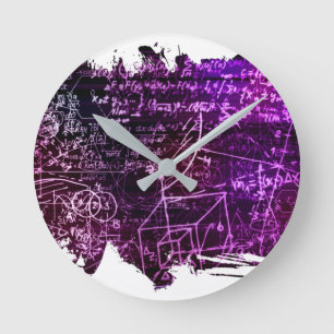 Horloge Ronde Formules dans l'espace mathématique